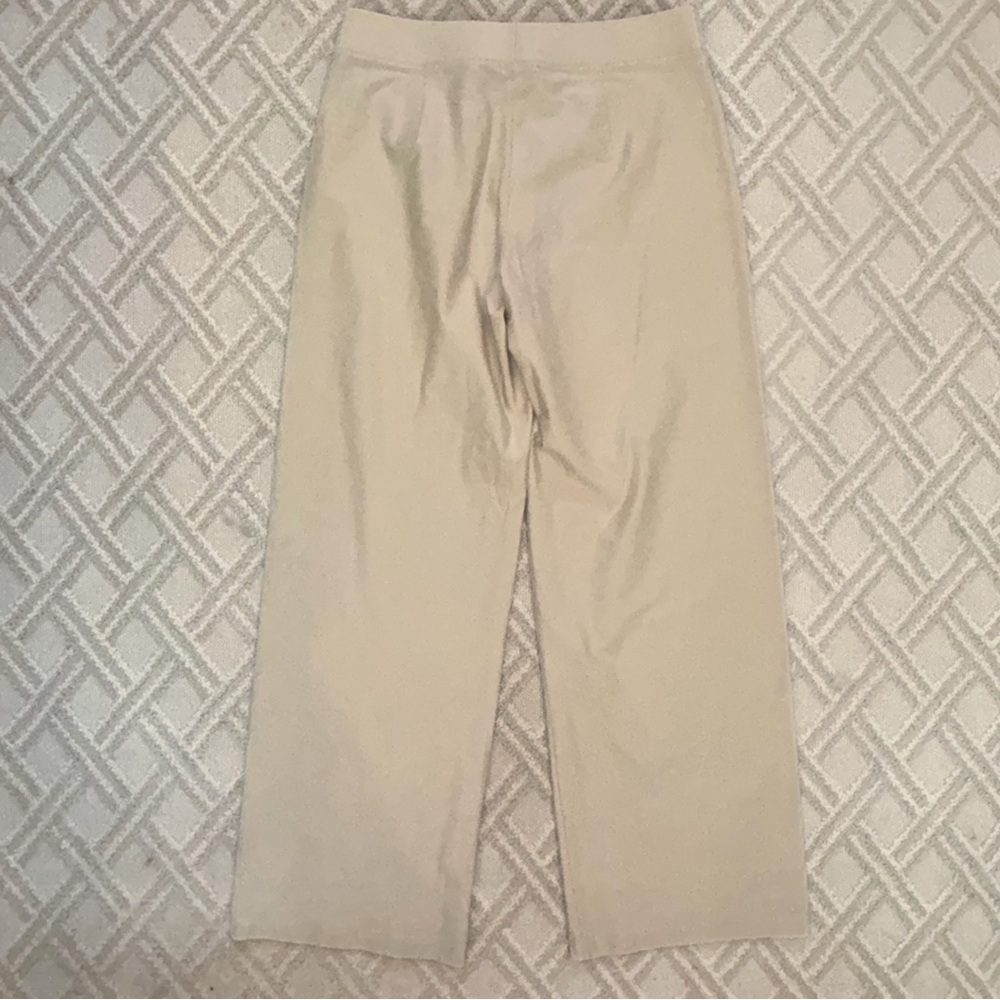 Eileen Fisher Wide Leg Stretch Khaki Pants - Picture 3 of 5